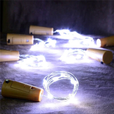 LED String Lights Wine Bottle With Cork 10 20 30SMD for Party Christmas Decor - Image 1 of 4