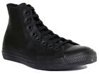 Converse 135251 Ct As Hi Black Mono Leather In Black Size UK 3 - 12