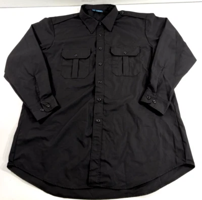 NWOT XL REG  PROPPER MENS TACTICAL LONG SLEEVE DRESS SHIRT F5302 BLACK XL REG - Image 1 of 2