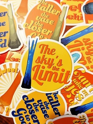 Blue Swung Vase Sticker • Viking Epic Three Foil • Bluenique • Vintage Art Glass - Image 1 of 3