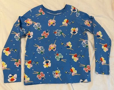 Top Hanna Andersson Azul Floral Usado en Excelente Condición Manga Larga Talla 140 10 Foto 1 de 2