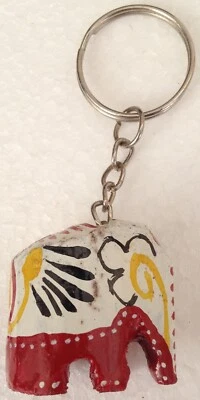 porte clé ELEPHANT en bois - Photo 1/2