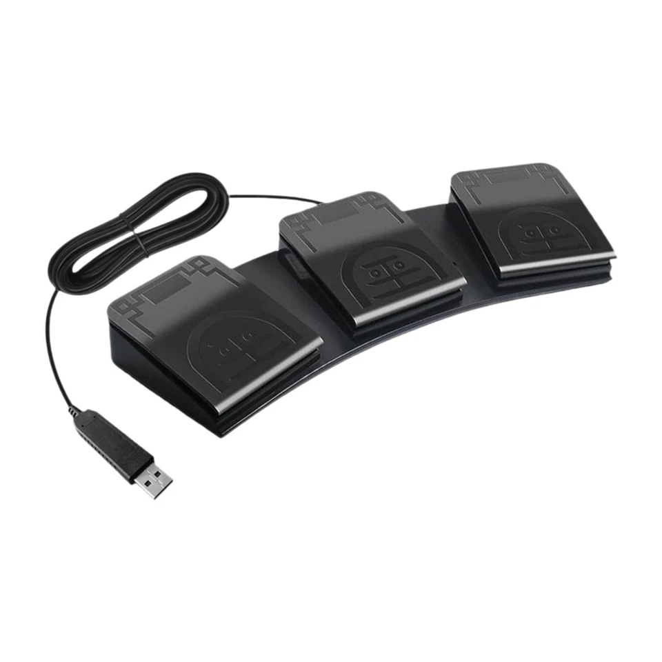 USB Triple Foot Switch Pedal 3 Pedal Instrument Control Computer Mouse 3 Keys - Image 1 of 1
