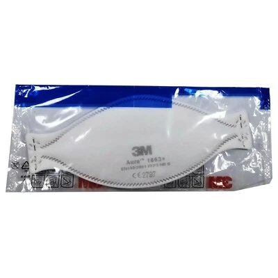 20x 3M™ Aura™ Atemschutzmaske 1863+ FFP3 ohne Ventil II Maske FFP 3 Mundschutz