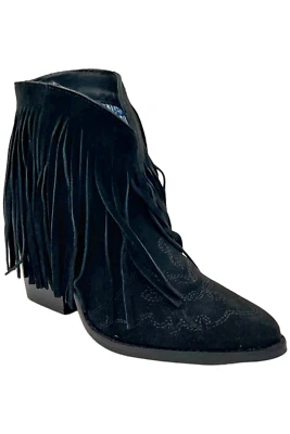 Dingo Women's Tangles Suede Pull On Booties Black - Image 1 of 3