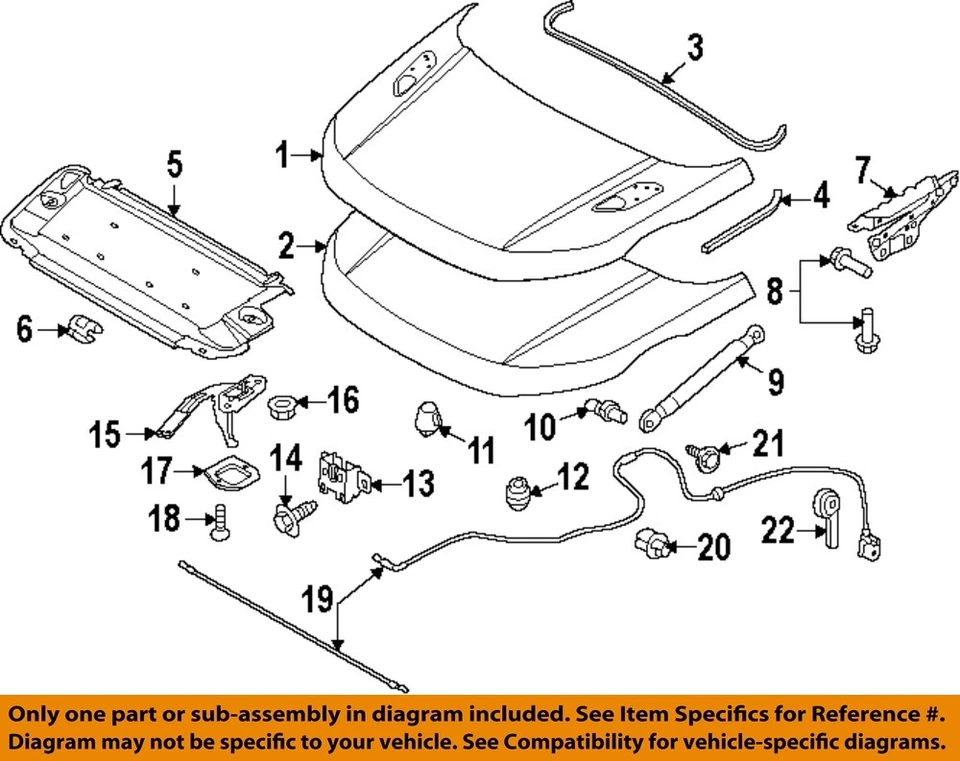 LAND ROVER OEM 08-19 LR2,Range Rover Evoque Hood Hood Components-Hinge LR001562 Foto 1 de 1