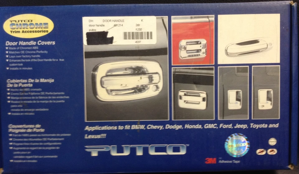 Cubiertas de manija de puerta cromadas Putco 401214 F250/350/450 Super Duty 1999-07 2 puertas Foto 1 de 1