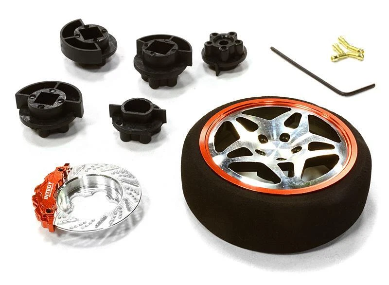 Dual 5 Spoke Steering Wheel Set for Most HPI, Futaba, Airtronics, Hitec & KO - Image 1 of 1