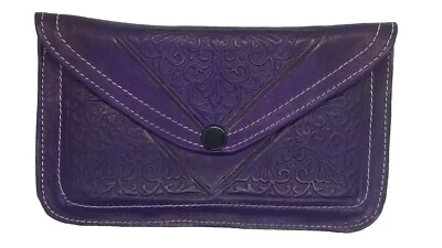 BOLSO CARTERA DE CUERO MARROQUÍ MONEDERO MUJER BOLSO DE MANO BOLSO SIN ASAS MAQUILLAJE BOLSO Foto 1 de 4