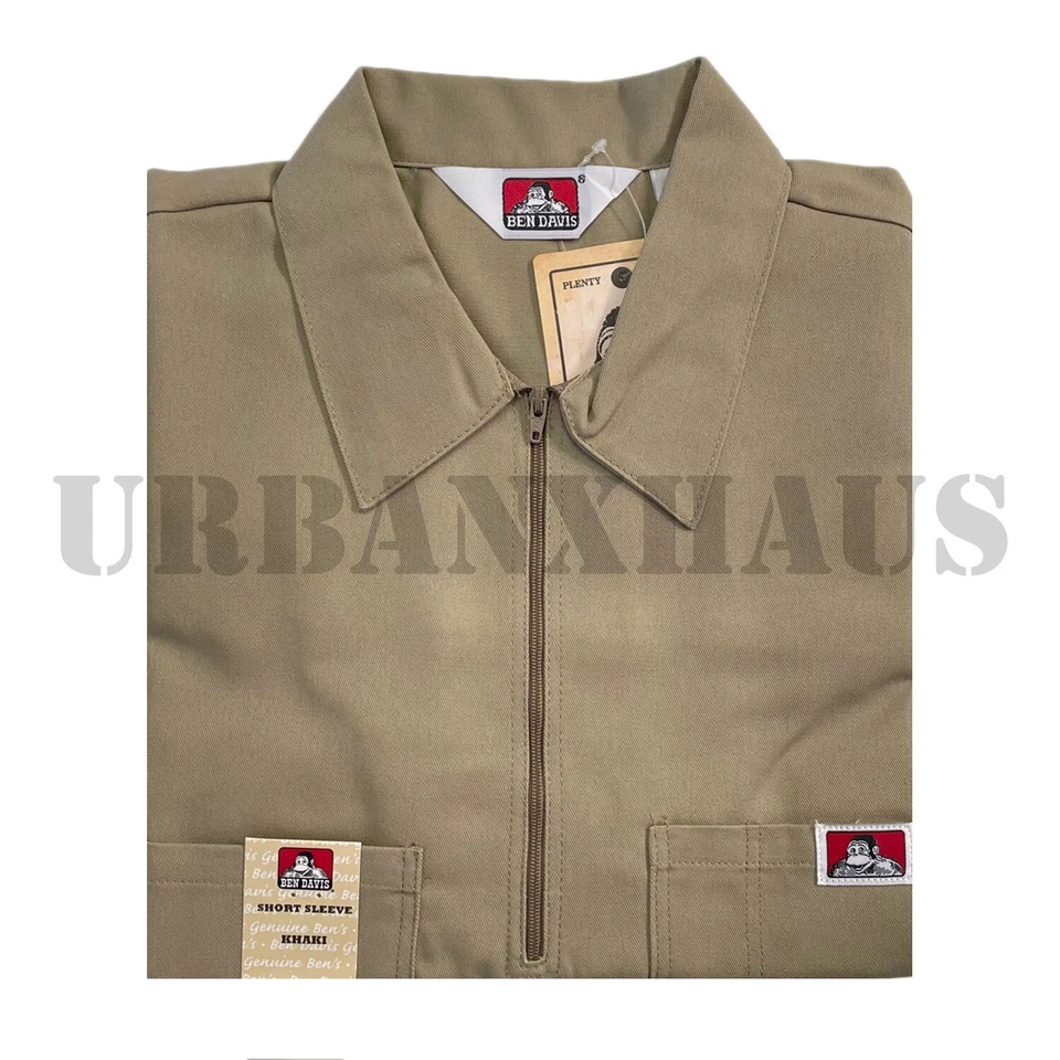 Camisas lisas de manga corta 1/2 cremallera (S a 5XL) *BEN DAVIS Foto 1 de 1