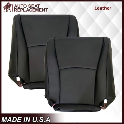 2004 - 2014 Toyota Highlander Left Right Side Bottom In Black Leather Seat Cover - Image 1 of 4