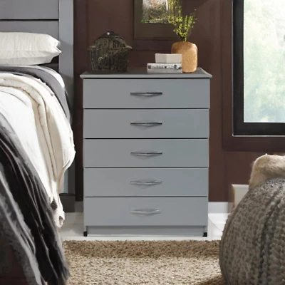 Ready assembled Grey  Chest of Drawers Bedside Table Sideboard Cabinet Bedroom - image 1 of 2