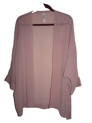 WYNNE CAPAS ROSA POLVORIENTA GASA KIMONO TOPPER TALLA 1X POR MARLA WYNE Foto 1 de 3