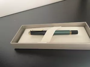 Pelikan Fountain Pen Souveraen 14K Green Stripe M400 Ink Vintage Retro - Picture 1 of 9
