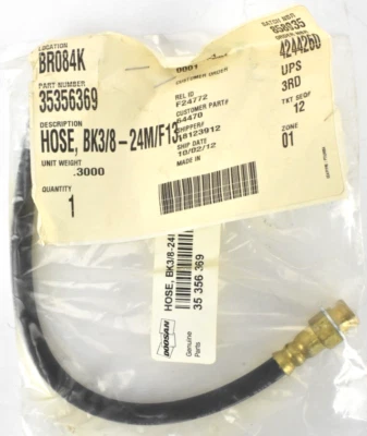 NEW OEM Doosan BK3/8-24M/F13 BK Hose P/N: 35356369 - Image 1 of 3