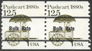 United States #2133a 12.5c. Push Cart Issue Precanceled Pair MNH XF - Picture 1 of 1
