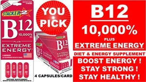 VITAMIN B12 EXTREME BOOST ENERGY BUILD A STRONG IMMUNE SYSTEM (U PICK) - Picture 1 of 13