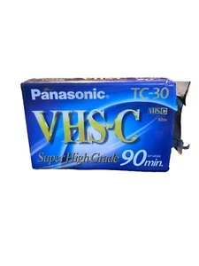 Panasonic VHS-C 90 Min. Super High Grade TC-30 Blank Camcorder Tape New ONE TAPE - Picture 1 of 3