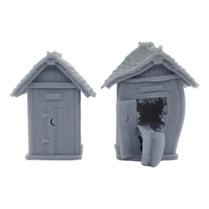 Outhouse Mimic 3D Printed Miniature - Paintable Monster Disguise Tabletop RPGs - Picture 1 of 4