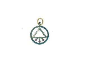 Alp Sagnak 14K Gold 925K Silber Charm doppelseitig - Bild 1 von 6