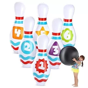  Giant Inflatable Bowling Set for Kids and Adults, Educational Bowling - Picture 1 of 7