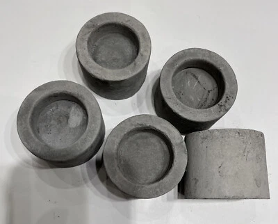 5 Stück Teelichthalter Kerzenhalter  aus Beton concrete grau - Bild 1 von 3
