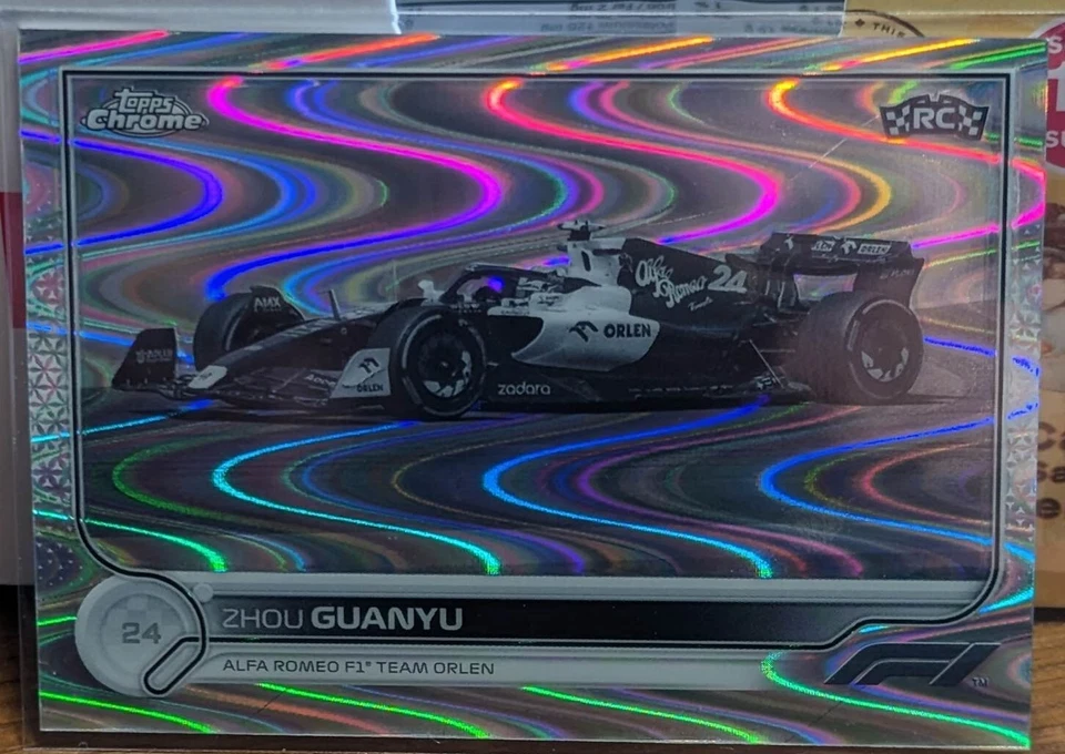Topps Chrome 2022 Formula 1 Black & White Wave Ray Zhou Guanyu #126 - Image 1 of 2
