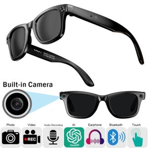 Video Recording Eyewear/Sunglasses Chat-GPT AI Smart Glasses Bluetooth Earphone - Picture 1 of 8
