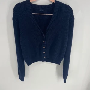 Cardigan John Galt California donna blu navy a costine lavorato a maglia con bottoni sistema operativo - Foto 1 di 5