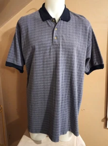#47 Metro Point Men's XL Polo Gray/Black Trim Outings School Casual EUC - Picture 1 of 5