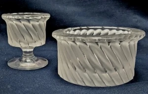 Lalique Set Fumo Sigarette Cristallo Vassoio Cenere Porta Fiammiferi - Foto 1 di 11