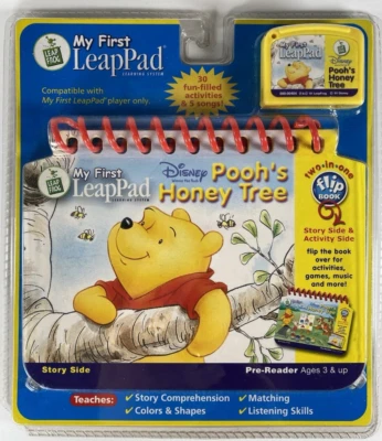 My First LeapPad Leap Frog Disney Pooh's Honey Tree Flip Book & Cartridge NEW - Image 1 of 4