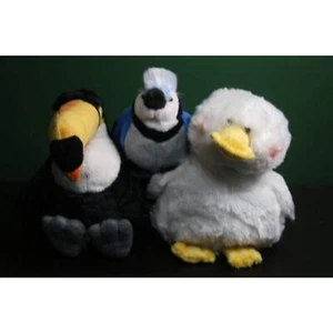 Lot of 3 Webkinz Plush Birds Toco Toucan Duck Blue Jay NO CODE - Picture 1 of 6