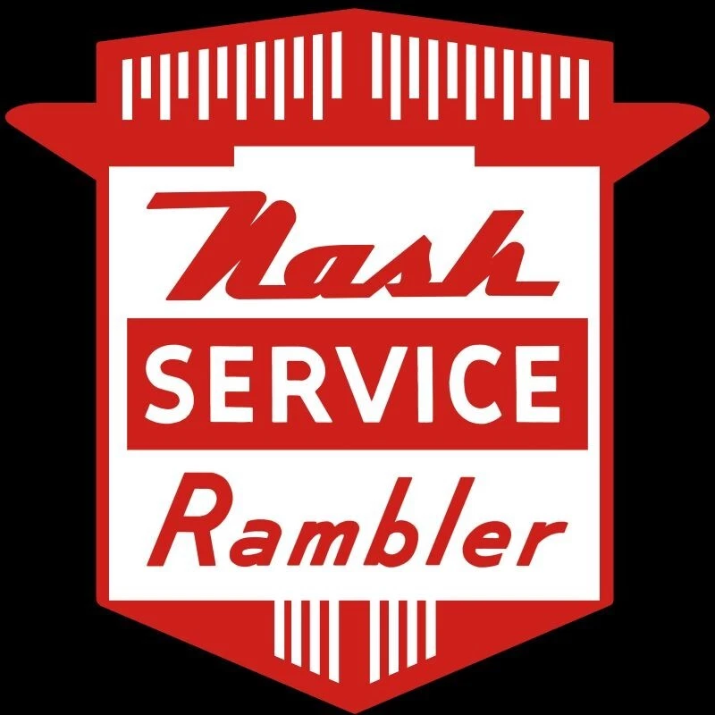 Nash Rambler Auto Service Shield Shaped DIECUT NEW Sign 40" Tall USA STEEL - Изображение 1 из 1