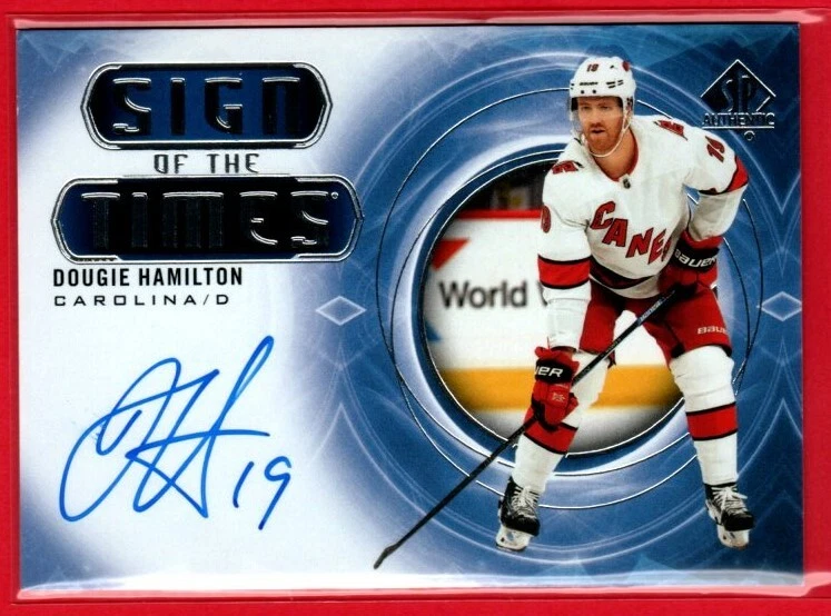 2020-21 SP AUTHENTIC DOUGIE HAMILTON SIGN OF THE TIMES AUTO #SOTT-DH UD - Image 1 of 1