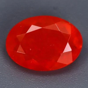 1.95Cts Natural Ethiopian Orange Fire Opal Oval Cut Loose Gemstone - Picture 1 of 3
