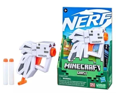new Nerf MicroShots Minecraft Ghast Mini Kids Toy Blaster with 2 Darts - image 1 of 4