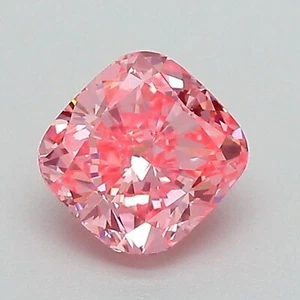 VVS1 Reinheit unbeheizter loser Diamant natürliches lebendiges Rosa Farbe D 3 Kt Kissenschliff - Bild 1 von 3
