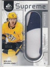 UD SP GAME USED 2022-23 - Supreme Patch - Mikael Granlund #SP-MG 07/15