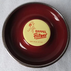 Doppel Flitzer Der Halb-Bitter Werbe-Aschenbecher Emaille Ascher  D.R.G.M. Dold - Picture 1 of 7