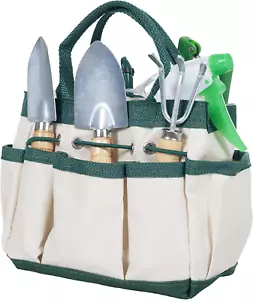 7 Piece Gardening Tool Set – Mini Planting and Repotting Kit and Carrying Tote B - Picture 1 of 4