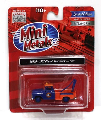 CMW Mini Metals 30639 HO 1:87 1957 Chevy Tow Truck Gulf MOC 2022 Limited Ed - Image 1 of 2