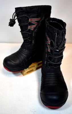 Botas de invierno impermeables Merrell unisex para niños talla 13 Snow Quest Lite 2.0 negras/rojas Foto 1 de 4