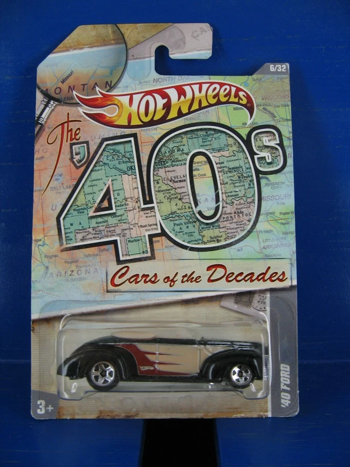 Hot Wheels Retail 2011 Cars of The Decades 40's 40 Ford Coupe Brown W3990