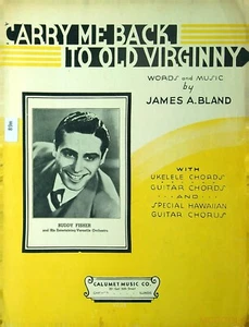Calumet Carry Me Back To Old Virginny Sheet Music James Bland,  Buddy Fisher 89m - Imagen 1 de 3