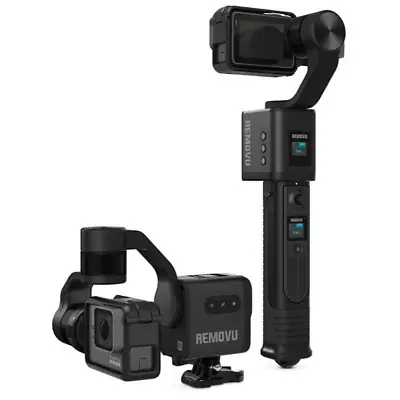 GoPro Smartest Gimbal Stabilizer Removu S1 OLED Screen 3-Axis With Case Black -H - Image 1 of 4