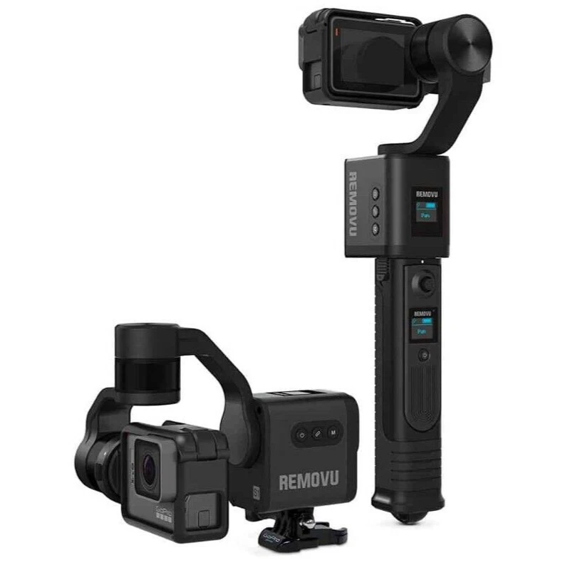 GoPro Smartest Gimbal Stabilizer Removu S1 OLED Screen 3-Axis With Case Black -H - Image 1 of 4