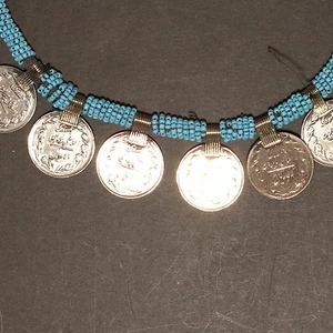 COLLANA DANZA DEL VENTRE KUCHI tribale afganistan 801n6 - Foto 1 di 4