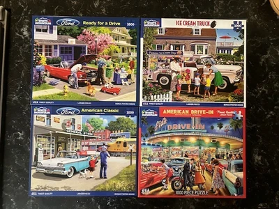 White Mountain Puzzles Lote de 4 Coches/Camiones Clásicos Producto Ford 1000 Piezas EE. UU. Foto 1 de 4