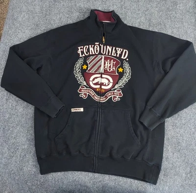 Chaqueta De Colección Ecko Unltd XL Cremallera Completa Cresta Bordada Sudadera Hip Hop Y2K Patín Foto 1 de 4